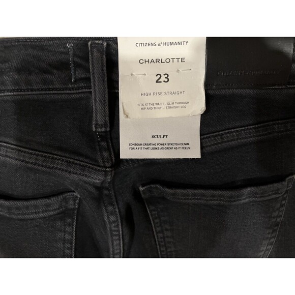 Citizens of Humanity COH womens Charlotte Hi Rise Jeans 23 Button Fly 27" inseam - Picture 11 of 13